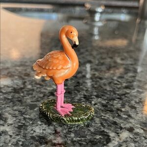 Monet Orange and Pink Flamingo Figurine